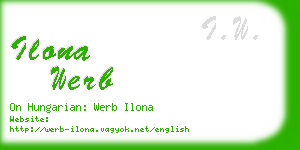 ilona werb business card